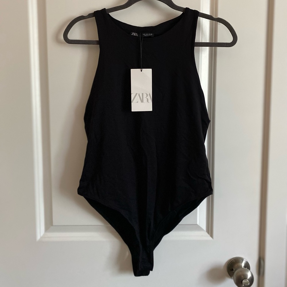 Zara Black Bodysuit Large